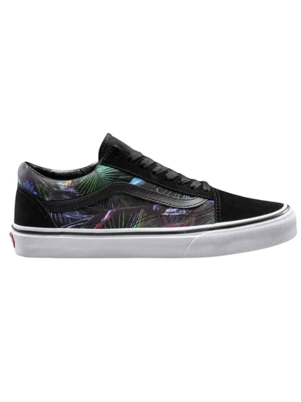 Vans Old Skool Low Black Floral Sneakers Size 11